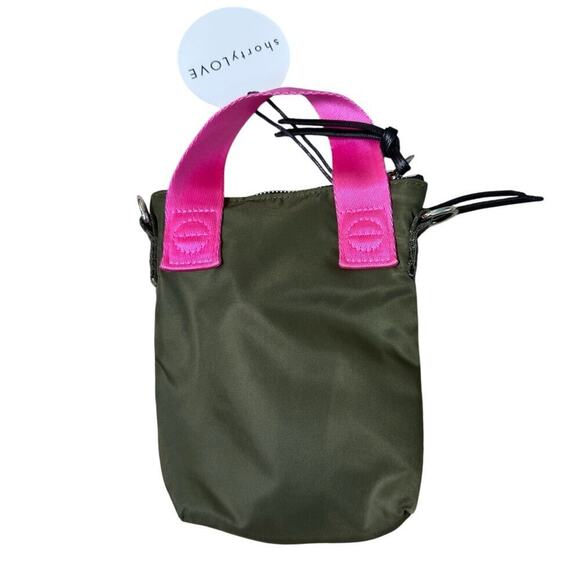 ShortyLOVE Phone Crossbody Bag in Army Green & Pink, NWT - Picture 2 of 10